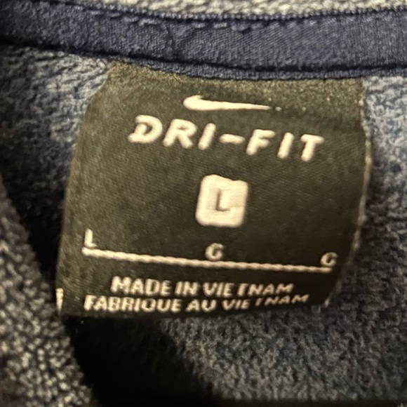 Nike Dri-Fit Blue Cowl Neck‎ Fleece Sweatshirt Womens Large - Picture 3 of 3